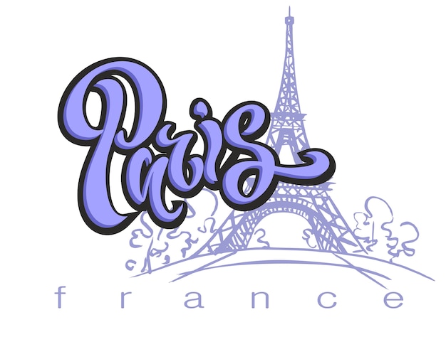 Vibrant Paris Lettering with Iconic Eiffel Tower | Jiffy Designs