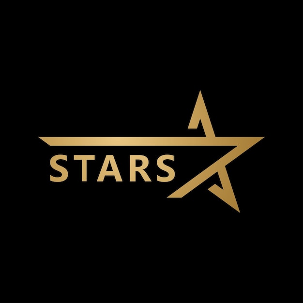 Golden Star Emblem on Elegant Black Background | Jiffy Designs