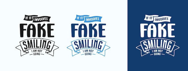 Fake Smiling: A Playful Typographic Illustration | Jiffy Designs