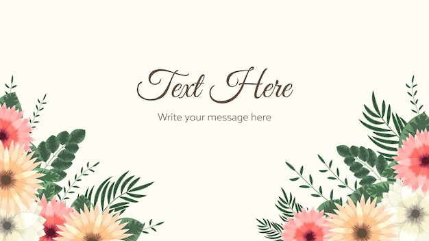 Vibrant Floral Frame with Customizable Text | Jiffy Designs