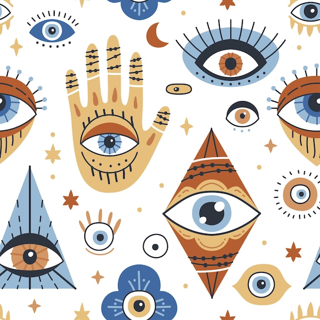 Eclectic Collection of Mystical Eye Symbols and Geometric Patterns ...
