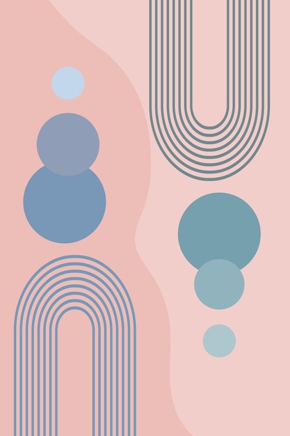 Minimalist Geometric Shapes and Lines in Soft Pastel Tones | Jiffy Designs