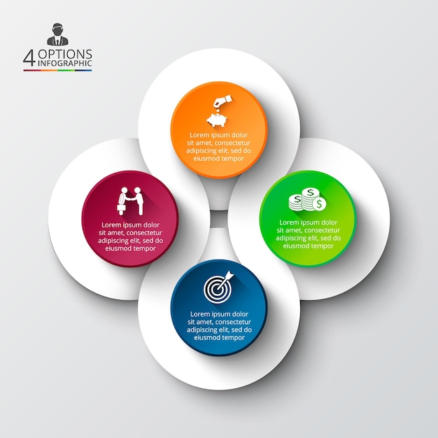 Four Distinct Circular Infographic Designs with Vibrant Colors | Jiffy ...