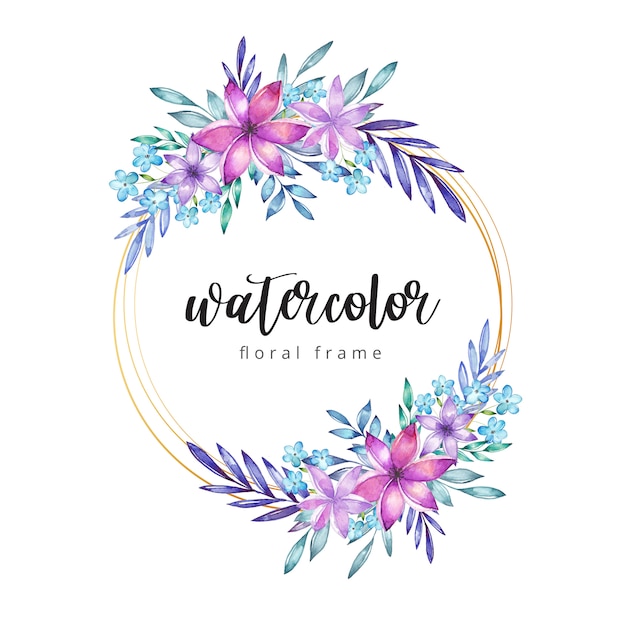Vibrant Watercolor Floral Frame with Handwritten Text | Jiffy Designs