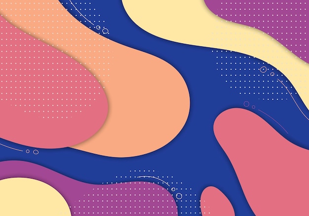 Vibrant Fluid Shapes in a Dotted Backdrop | Jiffy Designs