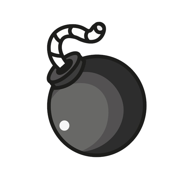 Minimalist Silhouette of a Retro Video Game Bomb | Jiffy Designs