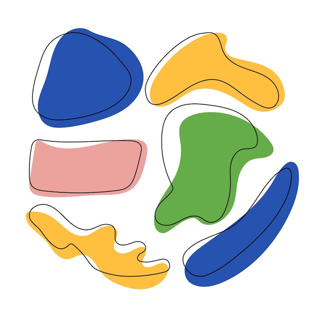 Vibrant Abstract Organic Shapes in Playful Color Palette | Jiffy Designs