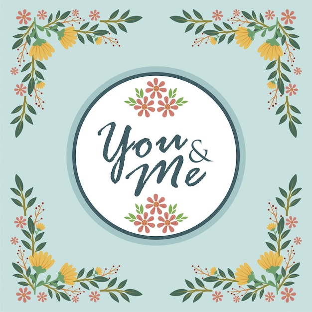 Floral Frame with Customizable Text and Citrus Elements | Jiffy Designs