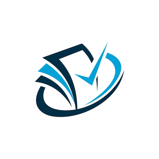 Dynamic Checkmark Symbol with Flowing Blue Accents | Jiffy Designs