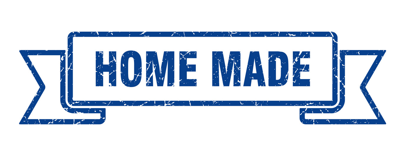Home Made Grunge Ribbon. Home Made Sign. Home Made Banner | Jiffy Designs