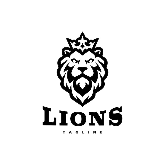 Majestic Lion Emblem with Regal Crown Insignia | Jiffy Designs