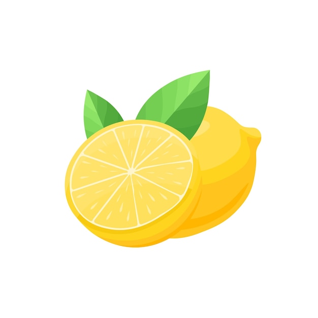 Vibrant Lemon Slice with Leaves | Jiffy Designs