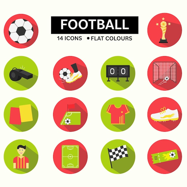 Comprehensive Collection of Vibrant Football Themed Icons | Jiffy Designs