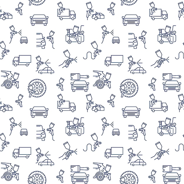 Whimsical Automotive Doodles: A Playful Pattern of Sketched Vehicles ...