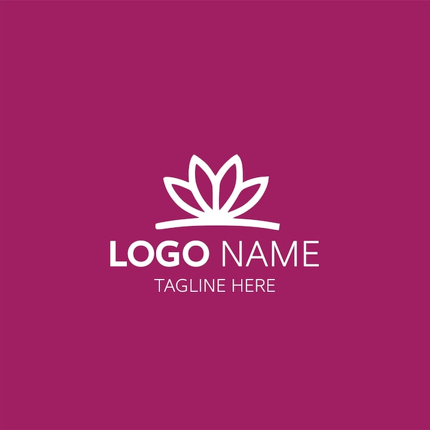 Elegant Lotus Flower Logo with Minimalist Tagline | Jiffy Designs