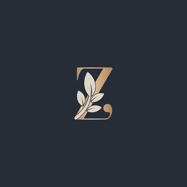 Elegant Floral Monogram Design with Graceful Leaves | Jiffy Designs