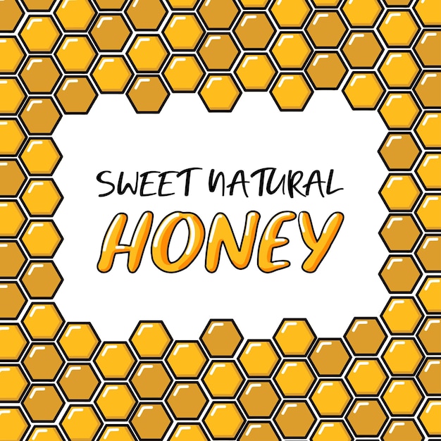 Vibrant Honeycomb Pattern Frames Sweet Natural Honey | Jiffy Designs