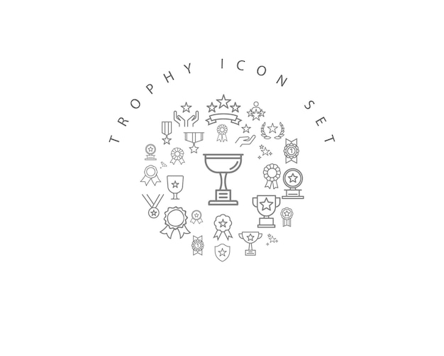Diverse Trophy and Award Icons for Versatile Design Needs | Jiffy Designs