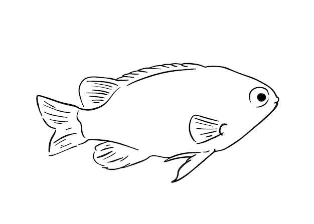 Charming Aquatic Creature: Whimsical Fish Illustration | Jiffy Designs