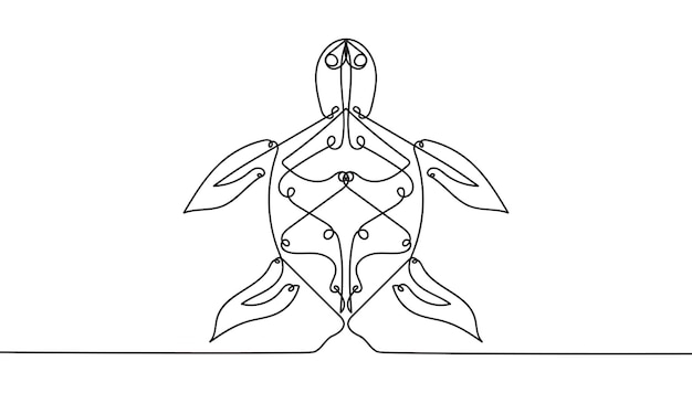 Intricate Geometric Winged Creature in Continuous Line Art | Jiffy Designs
