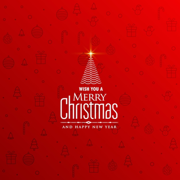 Stylish Red Christmas Tree Typography with Greeting Text | Jiffy Designs