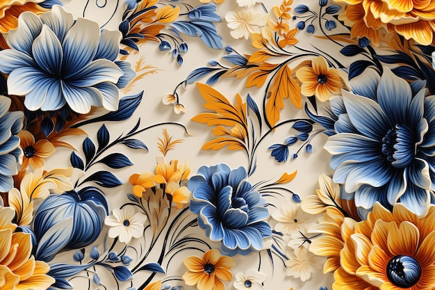 Vibrant Floral Tapestry: A Captivating Blend of Hues and Textures ...