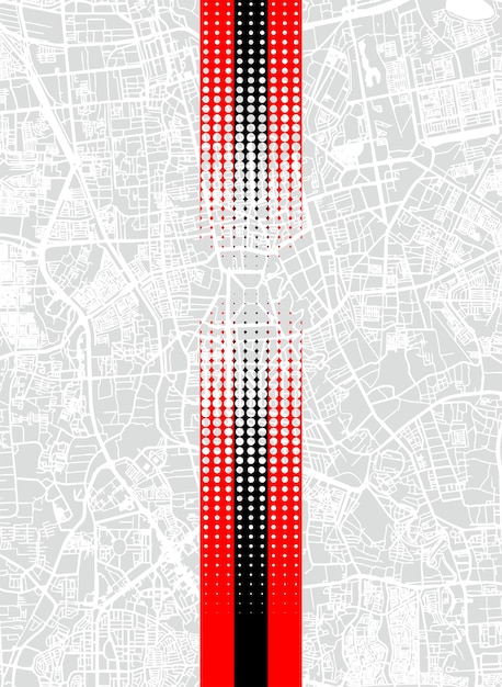 Vibrant Geometric Patterns Intersecting on City Map | Jiffy Designs