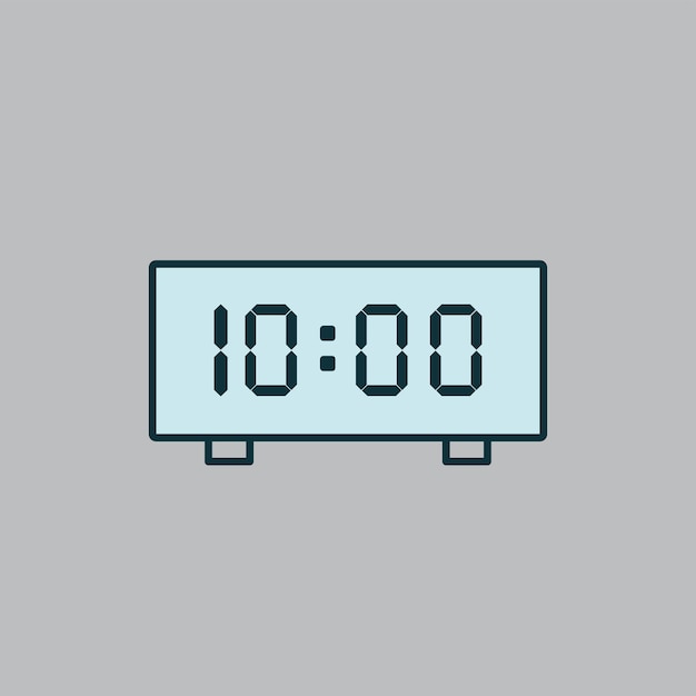 Minimalist Digital Clock Displaying 10:00 Time | Jiffy Designs