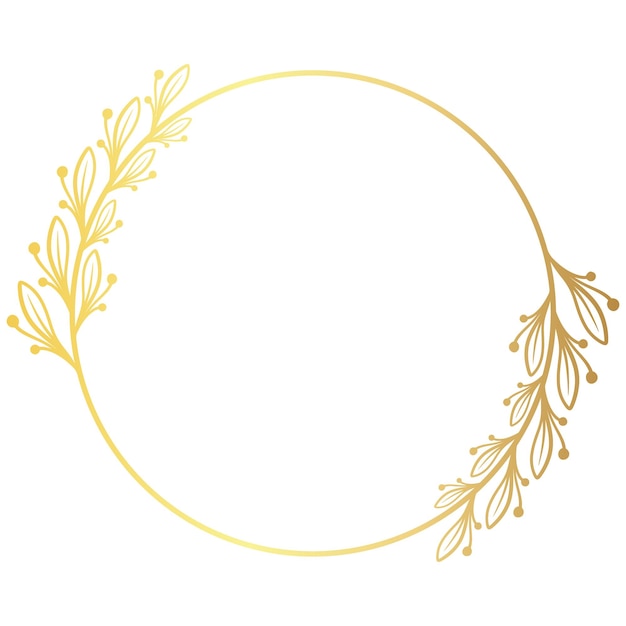 Elegant golden floral wreath with delicate leaf accents | Jiffy Designs