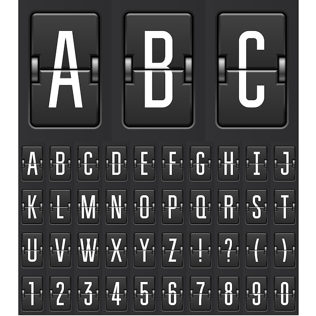 Retro Mechanical Flip Board with Monochrome Typography | Jiffy Designs