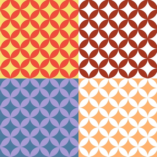 Vibrant Geometric Patterns in Warm and Cool Tones | Jiffy Designs