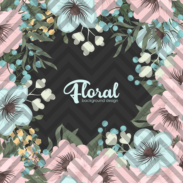 Vibrant Floral Pattern with Tropical Blooms and Foliage | Jiffy Designs