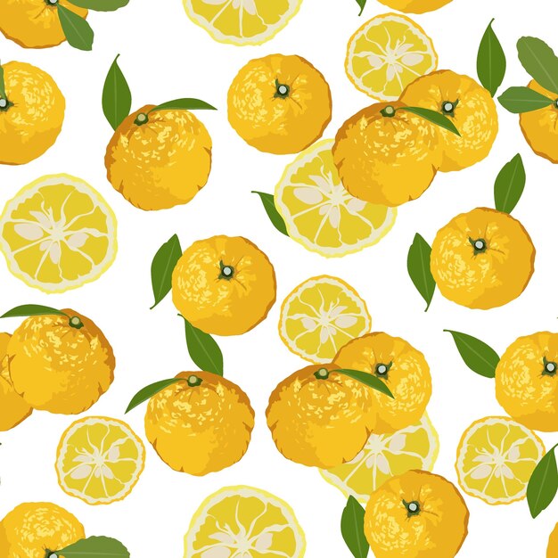 Vibrant Citrus Medley: Juicy Oranges and Lemons with Lush Foliage ...