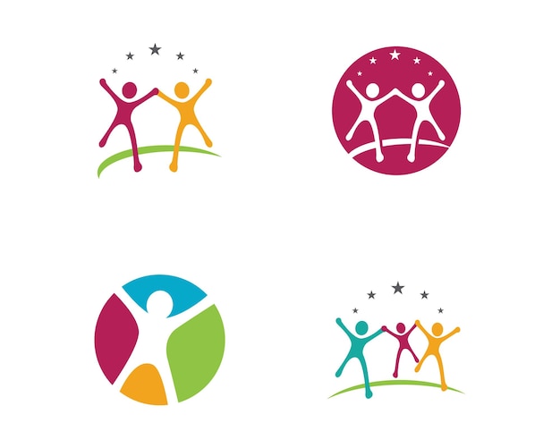Vibrant Silhouette Icon Collection Showcasing Diversity and Unity ...
