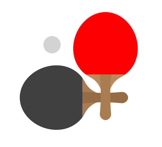 Vibrant Table Tennis Racket and Ball Graphic | Jiffy Designs