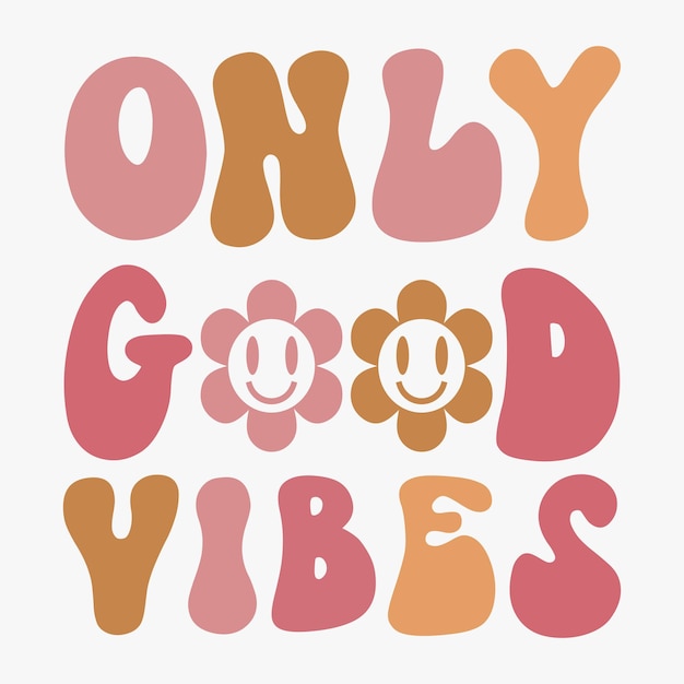 Vibrant Retro-Inspired Lettering with Cheerful Floral Accents | Jiffy ...