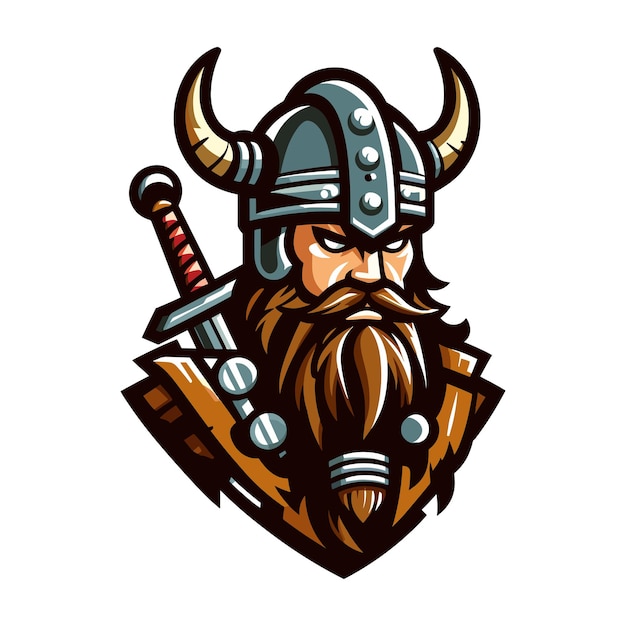 Fearsome Viking Warrior with Horned Helmet and Fierce Beard | Jiffy Designs