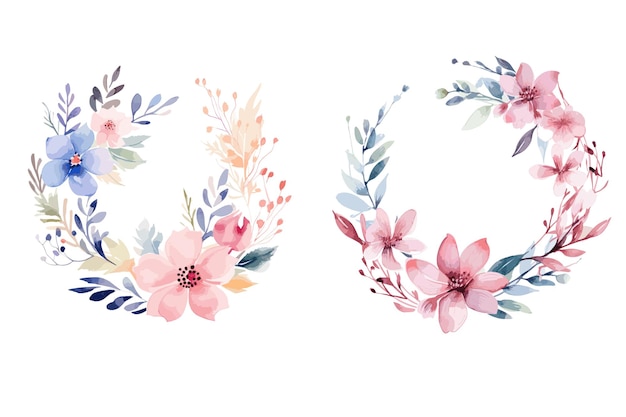 Delicate Floral Wreaths with Vibrant Blooms and Lush Foliage | Jiffy ...