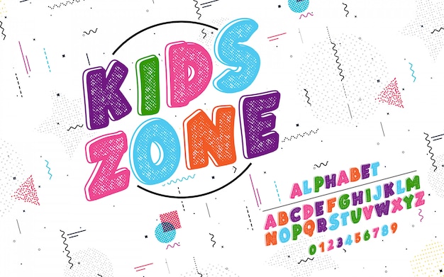 Vibrant Playful Alphabet and Numbers in Colorful Cartoon Style | Jiffy ...