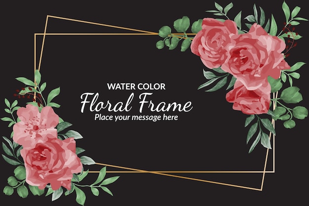 Elegant Floral Frame with Vibrant Pink Roses | Jiffy Designs