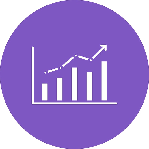 Upward Trending Bar Graph on Purple Background | Jiffy Designs