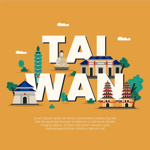 Vibrant Landmarks of Taiwan Depicted in Playful Typographic Design ...