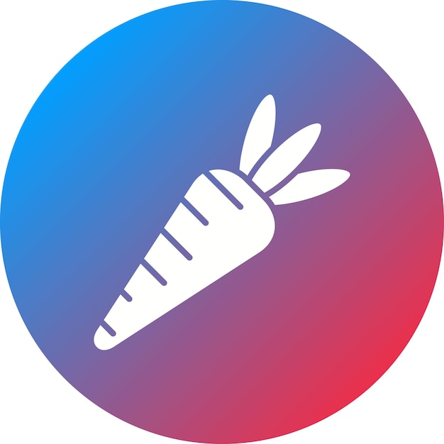 Vibrant Carrot Icon on Gradient Background | Jiffy Designs