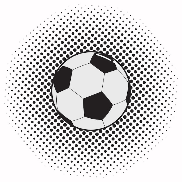 Iconic Soccer Ball in Halftone Dot Pattern | Jiffy Designs