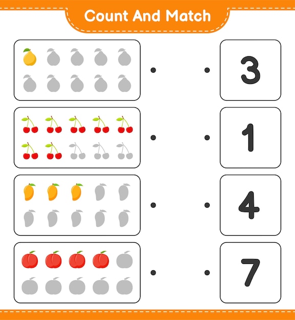 Vibrant Fruit Counting and Matching Activity | Jiffy Designs
