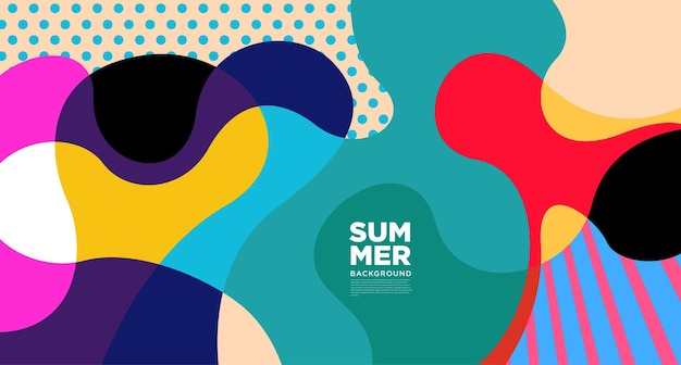 Vibrant Summer Landscape with Playful Shapes and Patterns | Jiffy Designs