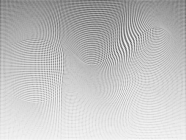 Hypnotic Monochrome Dot Pattern with Undulating Waves | Jiffy Designs