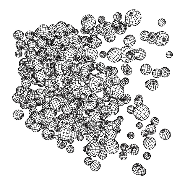 Intricate Monochrome Spherical Patterns Floating in Space | Jiffy Designs