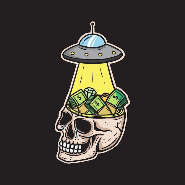 Alien Abduction of Precious Gems from Skull Vessel | Jiffy Designs
