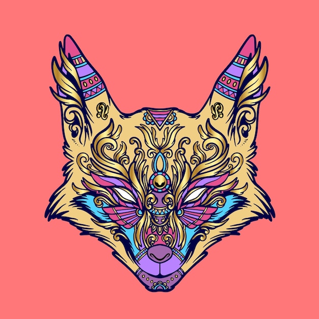 Vibrant Mythical Fox with Ornate Details | Jiffy Designs